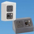 C-Line 2 Way Angled Socket Holder (also suits CBE) - Dark Grey