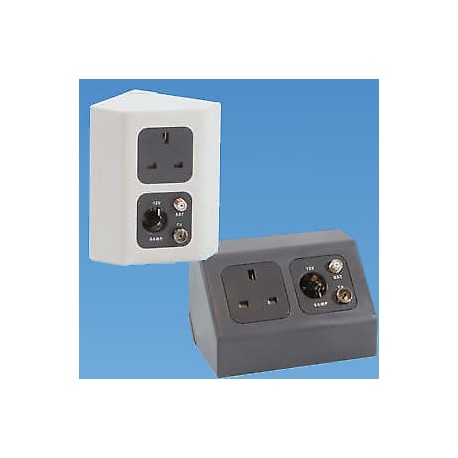 C-Line 2 Way Angled Socket Holder (also suits CBE) - Dark Grey