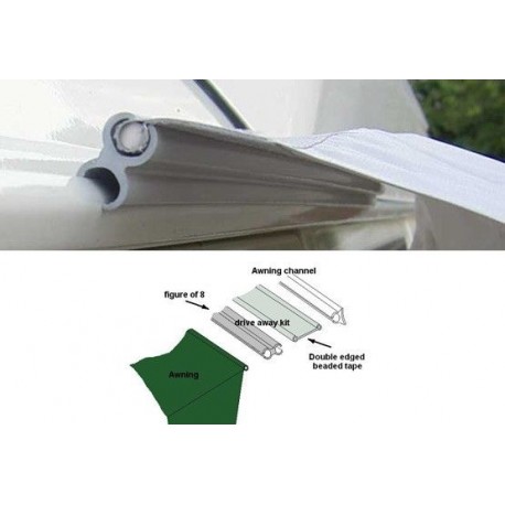 Via Mondo - 2.4m Driveaway Awning Fixing Kit 6mm - 6mm Beading