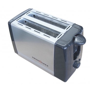 Swiss Lux Compact Low Wattage Steel Toaster