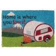 Caravan Door Mat - Coir Home is where you tow it"