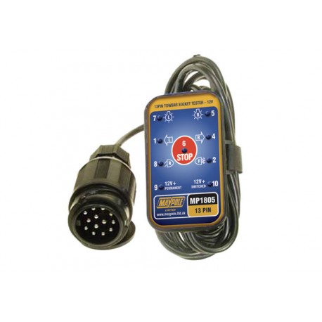 Maypole 13 pin Towbar Socket Electrical Tester with 3.5m Cable