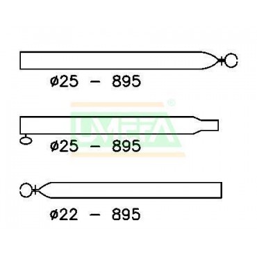 Alloy Veranda Pole 25/22mm 170-260cm