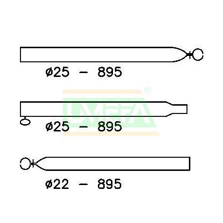 Alloy Veranda Pole 25/22mm 170-260cm