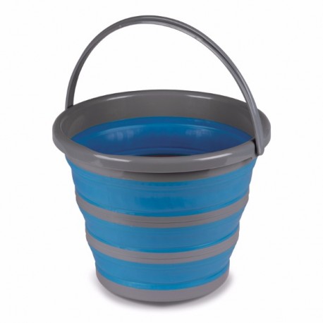 Kampa 10 Litre Collapsible Silicone Sided Bucket - Blue
