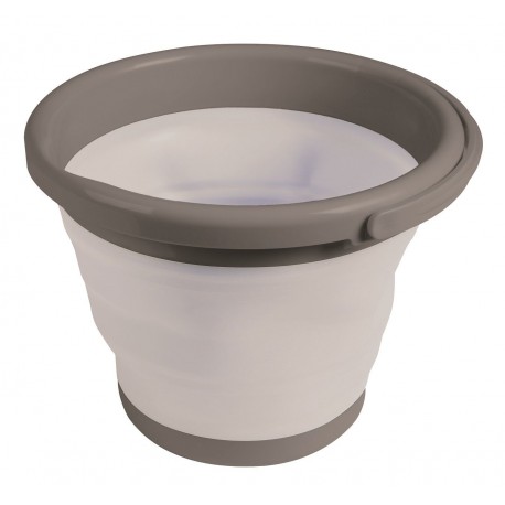 Kampa Silicone Sided 10 Litre Folding Grey Bucket