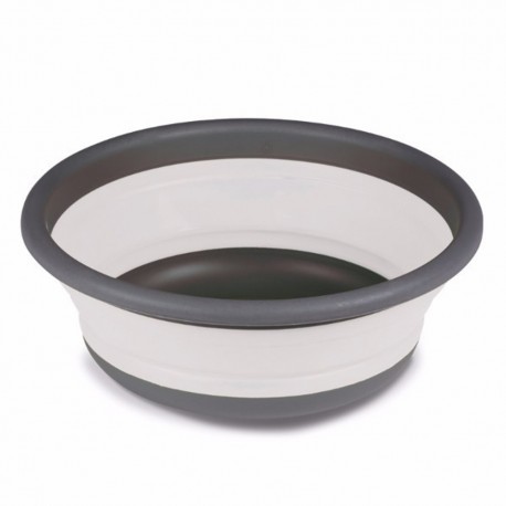 Large Collapsible Round Washing Up Bowl - Grey