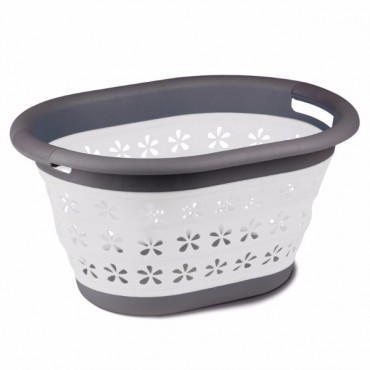 Laundry Basket collapsible  - Grey