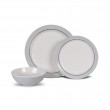 Melamine Dinner Set  - 12 piece - Classic Grey