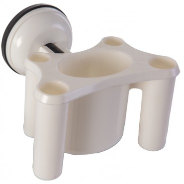 Toothbrush Holder Off White - Suction