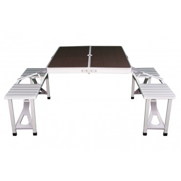 Gloucester Deluxe Alloy Framed Folding Picnic Table Set