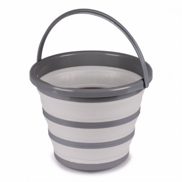 Kampa 10 Litre Collapsible Silicone Sided Bucket - Grey