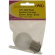 Bulb - 12v 24w B22D Base - Off White