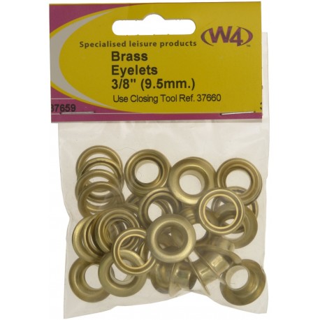 Brass Eyelets 3/8" (9.5mm) - Pack Of Ten