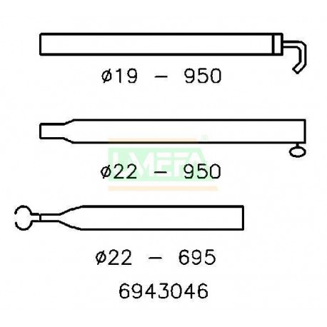 Roof Support Pole 22/19mm 170-250cm