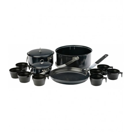 Vango 8 Person Non-stick Family Cook Set complete with Plastic Cups