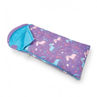 Childs Unicorn Sleeping Bag with Stuff Sac