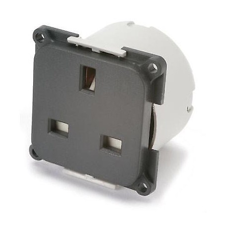 C-Line 240v Mains Socket With Back Box-Anthracite