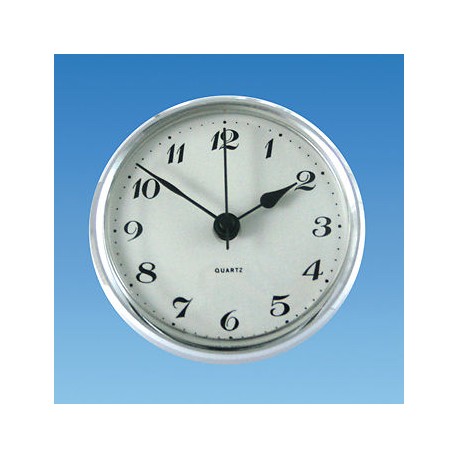 Chrome Effect Surround Insert Quartz Clock