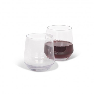Kampa Soho Acrylic 470ml Stemless Wine Glasses - Pack of Two