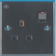 240v Single Gang Mains 3 Pin Socket - Black