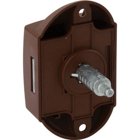 Push Button Cupboard Door Lock - Brown