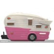 LED Caravan Lamp - Pink & White Design