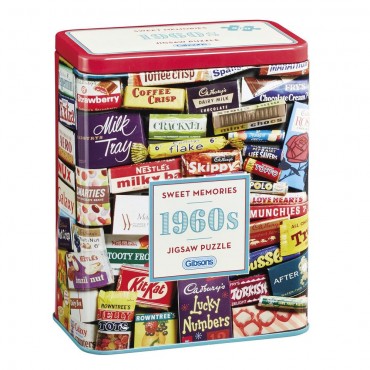 500 Piece Jigsaw in Gift Storage Tin - 1960s Sweet Memories