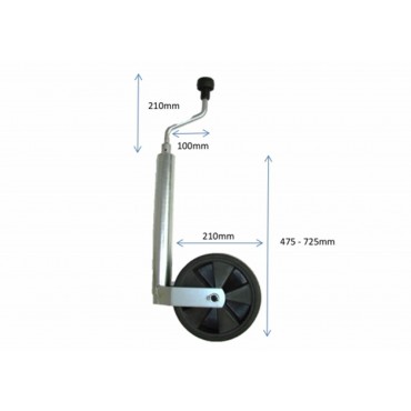 Maypole 48mm Caravan Wider Jockey Wheel - up to 150kg Noseweight