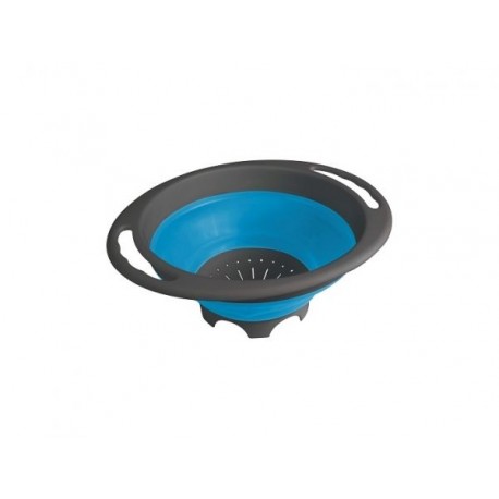 Kampa Large Grey / Blue Folding Silicone Colander