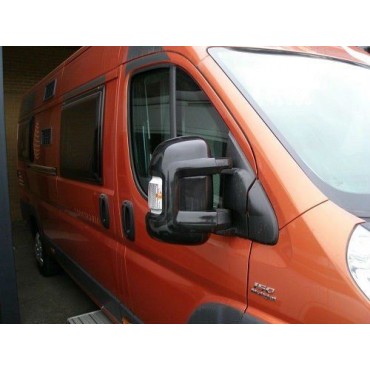 Milenco Van Mirror Protectors - To suit Ducato, Boxer, Relay 2006 on - Black