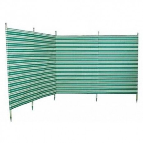 Blue Diamond 5 Pole Windbreak - Green / Cream Stripe