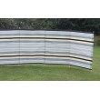 Blue Diamond 7 Pole Windbreak - Sand / Grey Contemporary Stripe