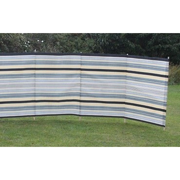 9 Pole Windbreak - Sand / Grey Contemporary Stripe