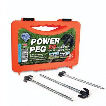 Blue Diamond Power Peg Pack of 20 Hardstanding Ground Rock Pegs