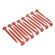 Red Plastic Pegs 8" Pack Of 15