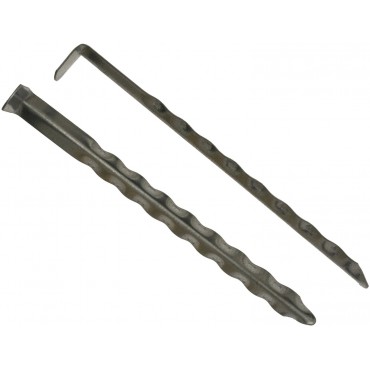 Tent / Awning Steel Rippled Steel Angled Peg Pk3 - 8"