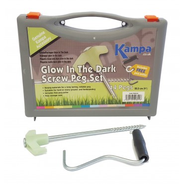 Hardstanding Rock Peg Set - Kampa Glow in the Dark