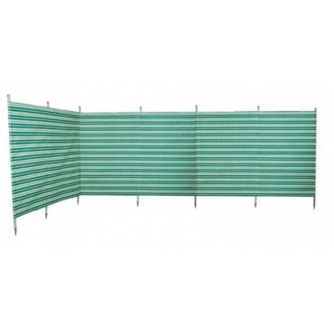 Blue Diamond 7 Pole Windbreak - Green / Cream Stripe