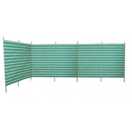 Blue Diamond 7 Pole Windbreak - Green / Cream Stripe