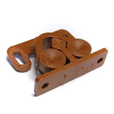 Cupboard Double Roller Catch X 2 - Brown