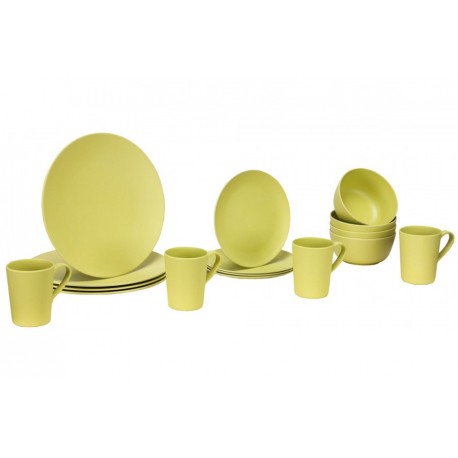 Bamboo Dinner Set - 16 Piece - Green Bamboo