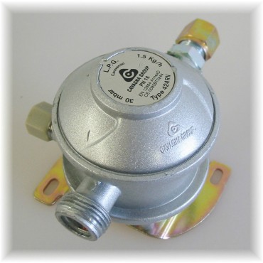Cavagna Fixed Gas Bulkhead Regulator 180° 8mm