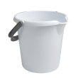 Plastic Bucket With Handle - Ice White - 10Ltr