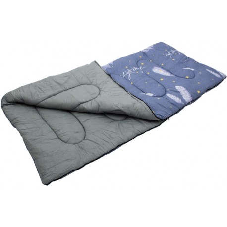 Luxury Soft Touch Blue Feather 60oz Sleeping Bag