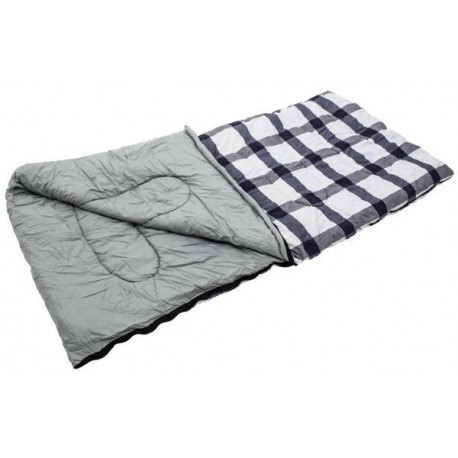 Luxury Soft Touch Blue & Grey Check 60oz Sleeping Bag