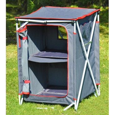 Crusader Three Shelf Foldable Quick Erect Camping Wardrobe