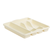 Small 5 Compartment Cutlery Tray - Cream