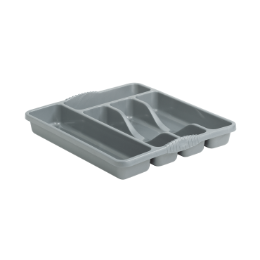 Small 5 Compartment Cutlery Tray - Silver