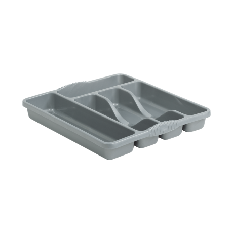 Small 5 Compartment Cutlery Tray - Silver